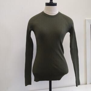 Worth‎ New York Olive Ribbed Sweater size p